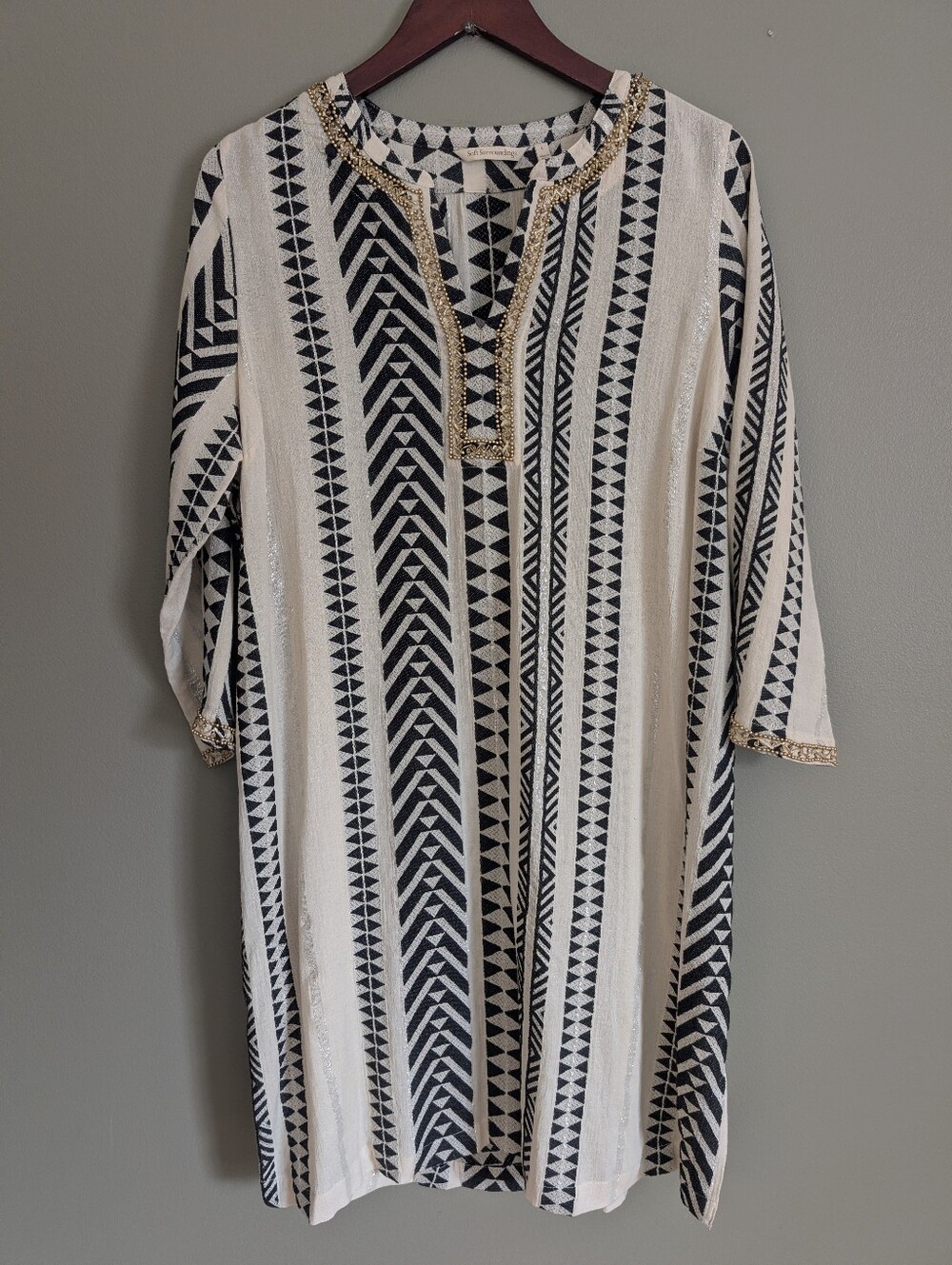 Soft Surroundings Beaded Caftan Size Large